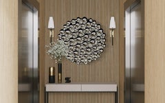 Contemporary Wall Sculpture Bubbles Silver