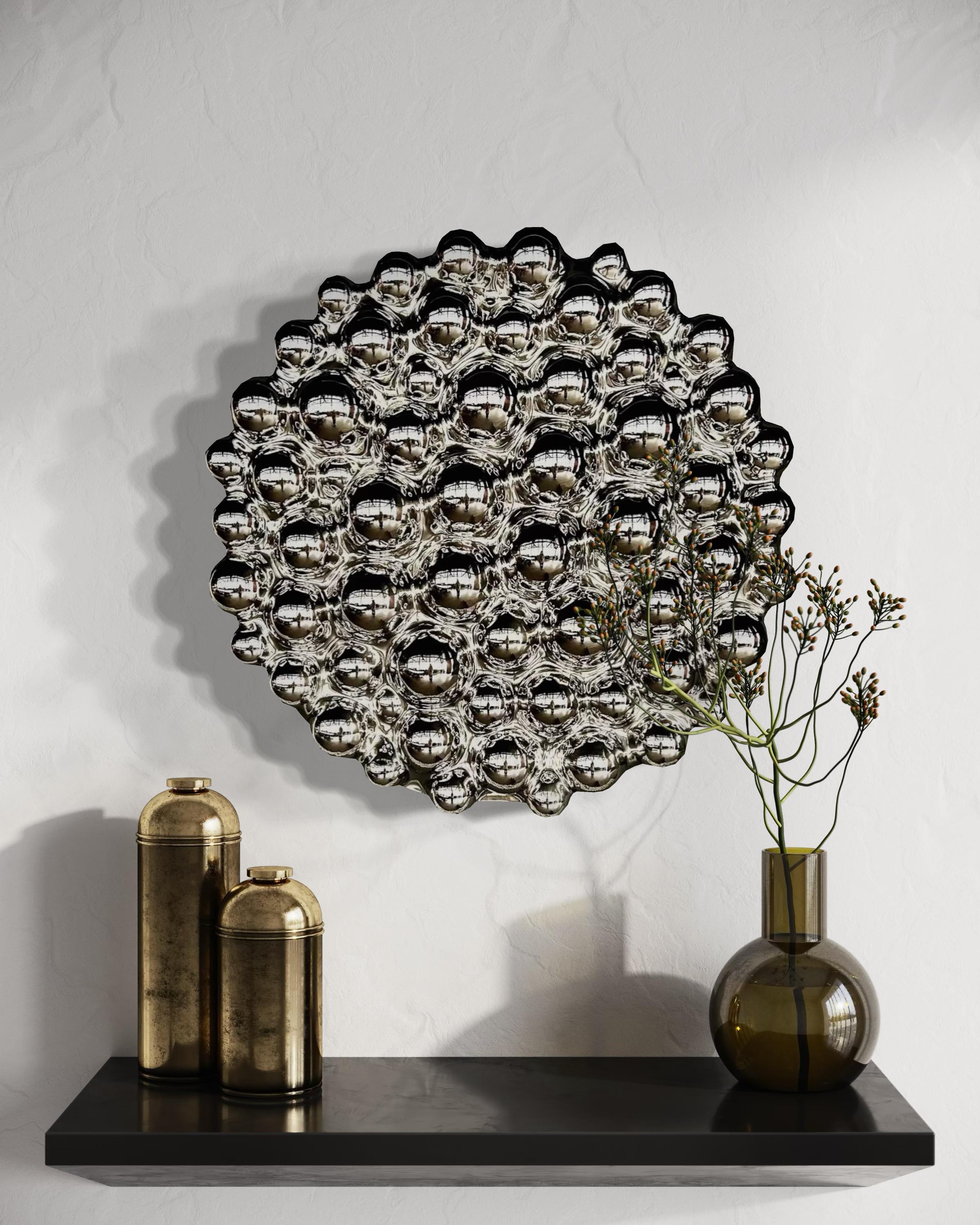 Zeitgenössische Wandskulptur Bubbles Silver (Ukrainisch) im Angebot