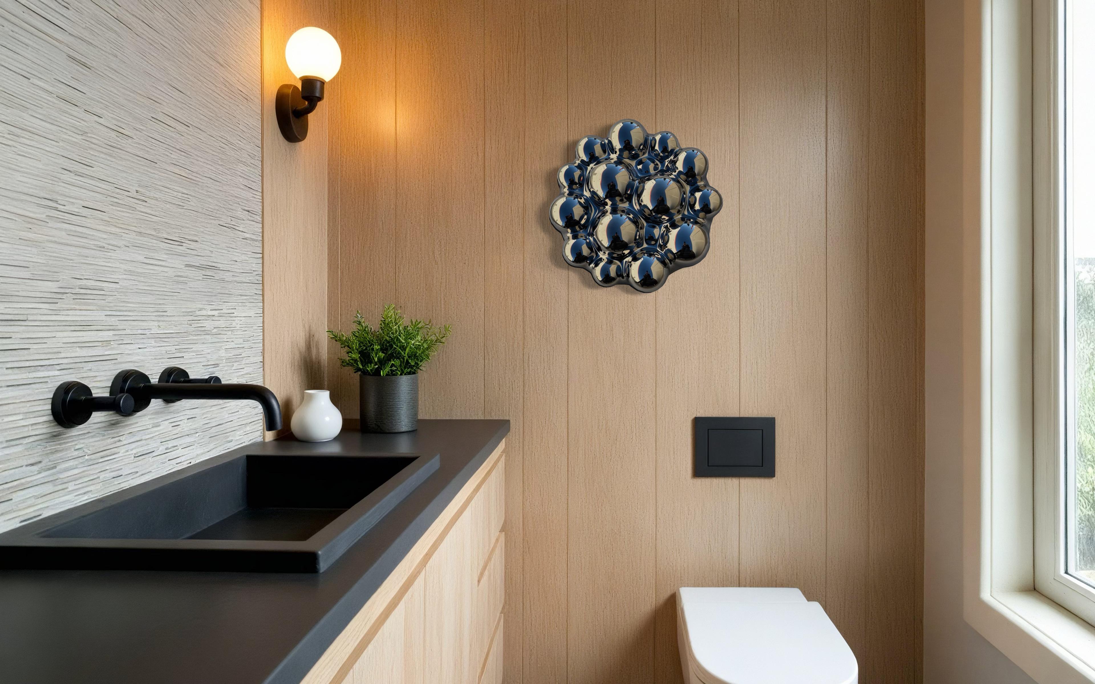 Zeitgenössische Wandskulptur Bubbles Silver (Ukrainisch) im Angebot