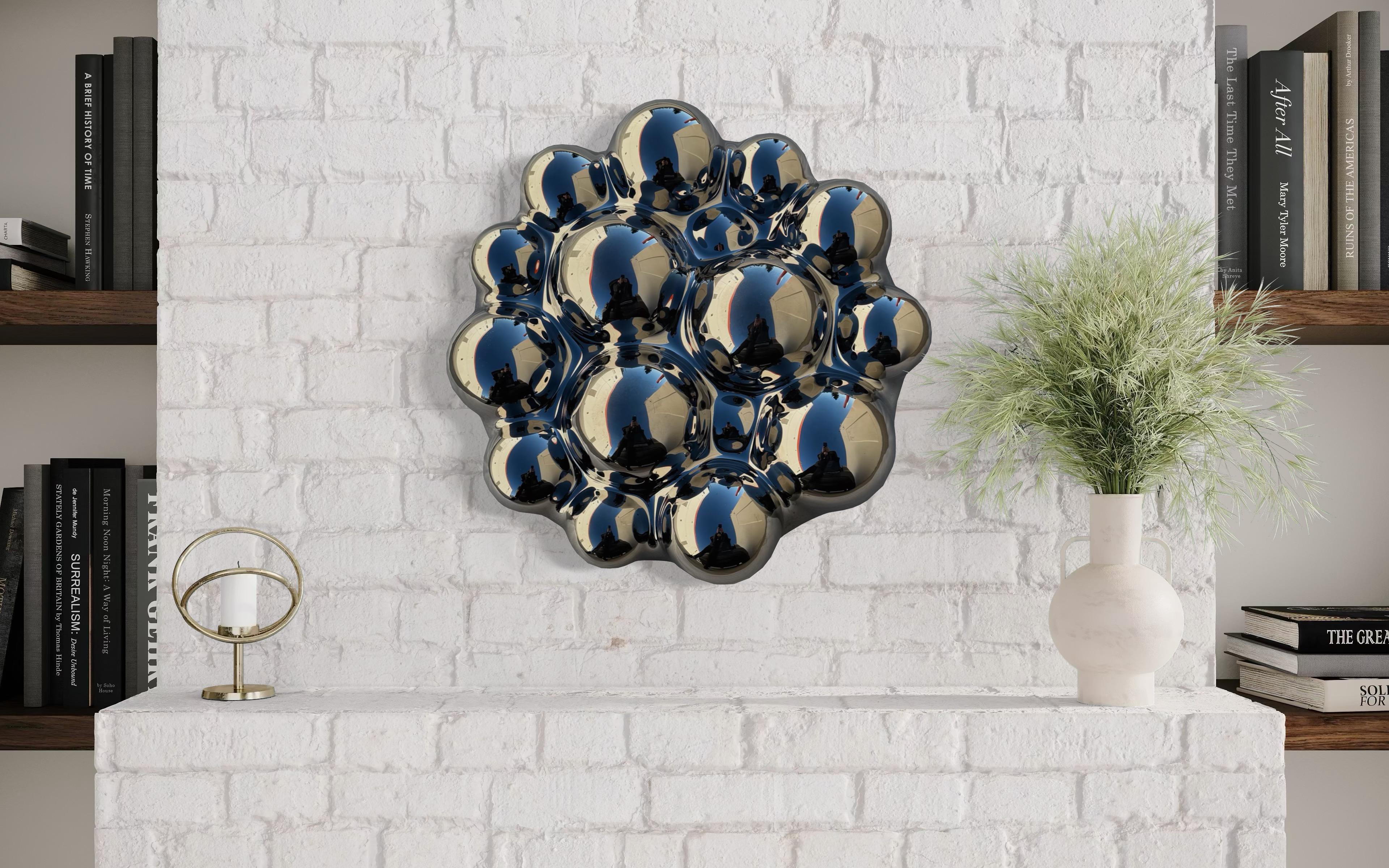 Zeitgenössische Wandskulptur Bubbles Silver (21. Jahrhundert und zeitgenössisch) im Angebot