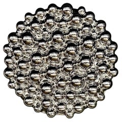 Zeitgenössische Wandskulptur Bubbles Silver