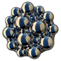 Zeitgenössische Wandskulptur Bubbles Silver