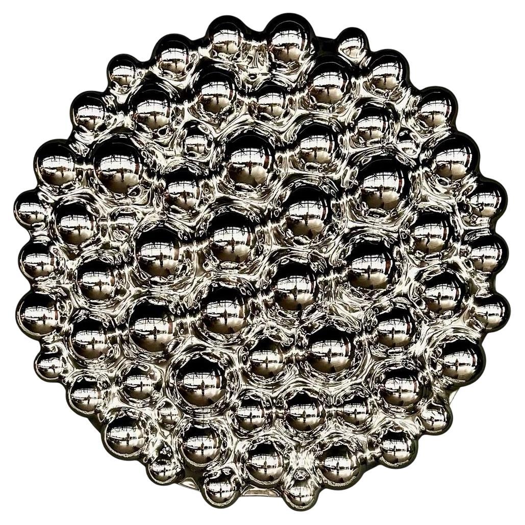 Contemporary Wall Sculpture Bubbles Silver