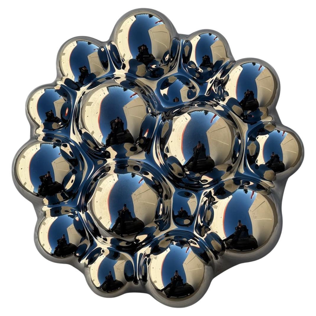 Zeitgenössische Wandskulptur Bubbles Silver