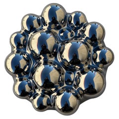 Contemporary Wall Sculpture Bubbles Silver