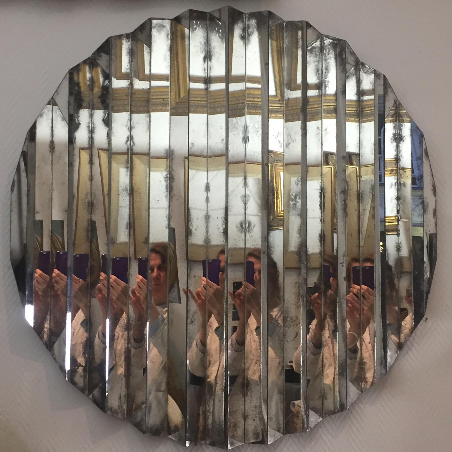 Contemporary Wall Sculpture by Cornelia Laufer 'Pleated Mirror', 2018 2