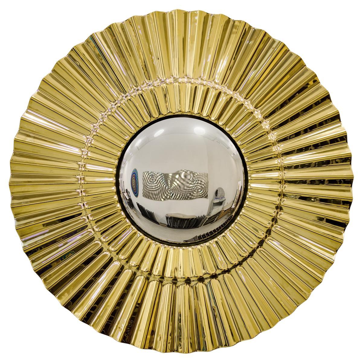 Scultura da parete contemporanea Sole d
oro