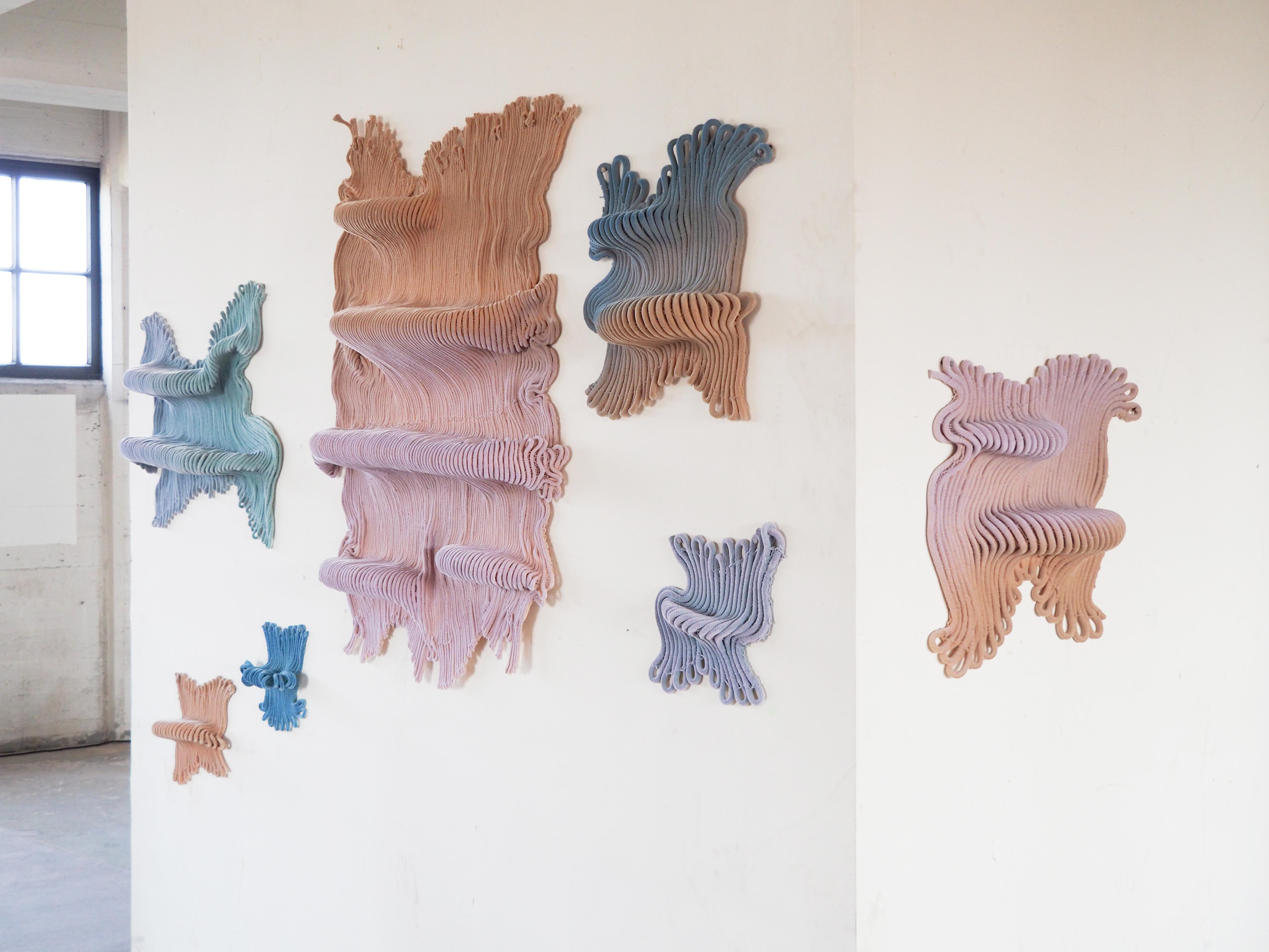 Nylon Contemporary Wall Shelf Palmata by Sarah Roseman For Sale