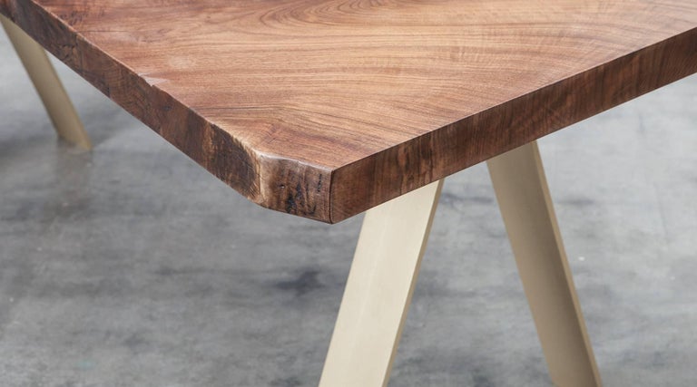Contemporary Walnut And Bronze Table By Johannes Hock F For Modern Contemporary Walnut And Bronze Table By Johannes Hock F
