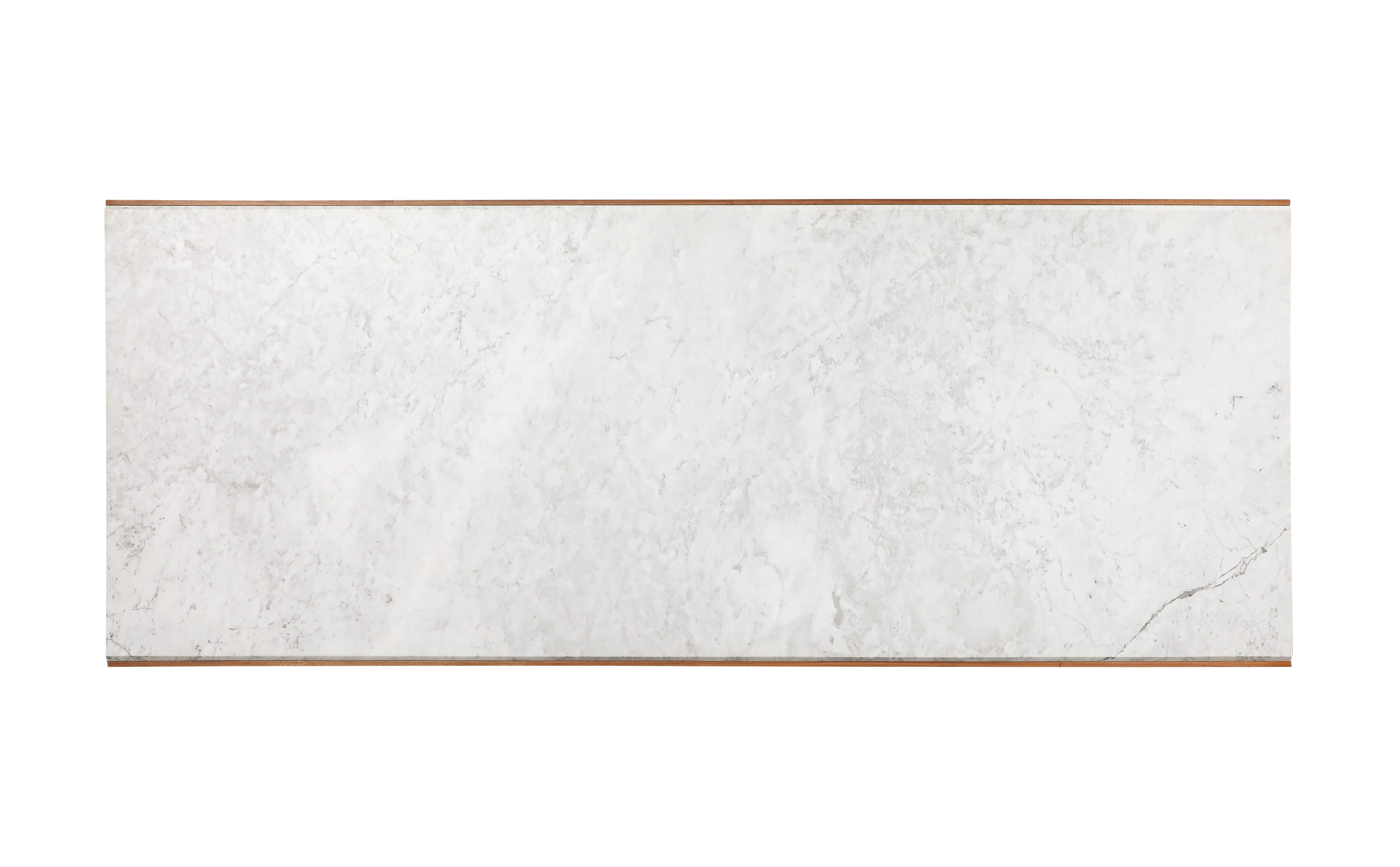 Mesa de comedor contemporánea con tablero de nogal y mármol de Carrara by Neri&Hu en venta 9