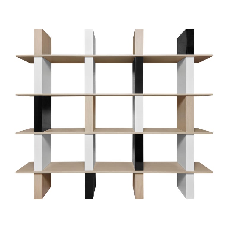 Contemporary Walnut and Lacquer Étagère / Book Shelf By Alex P White