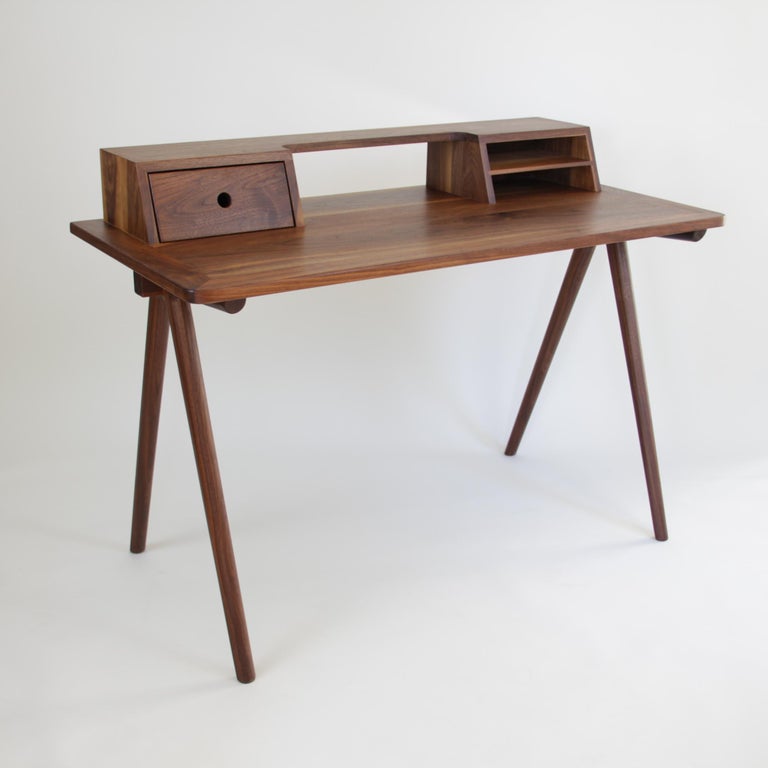 Contemporary Walnut Home Office Secretary Desk For Sale At 1stdibs
