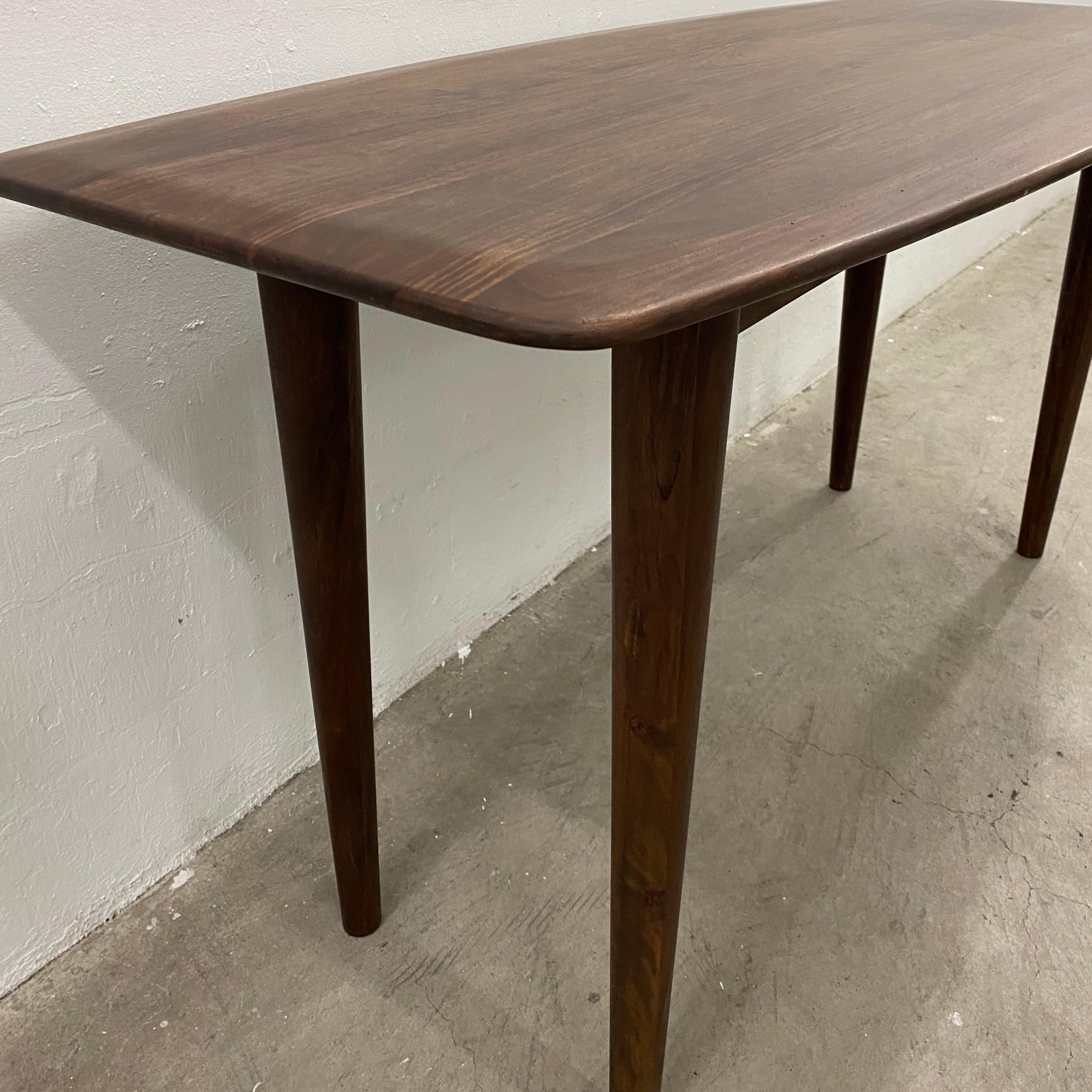 Hand-Crafted Contemporary Walnut Table for Console, Dining, or Desk