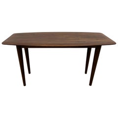 Contemporary Walnut Table for Console, Dining, or Desk