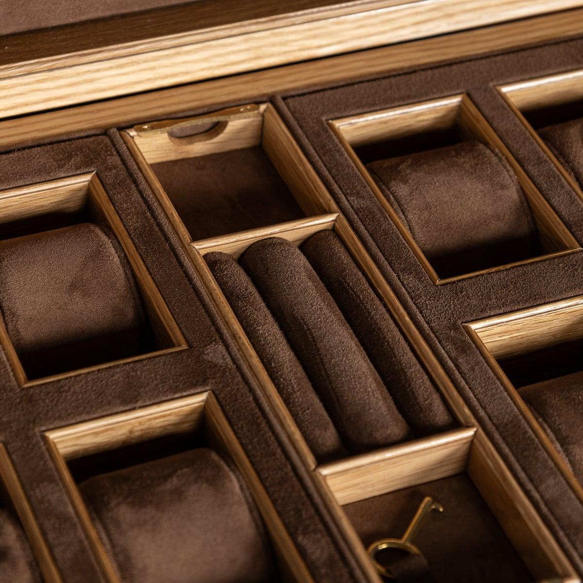 Contemporary Watch & Jewellery Box Made In Pollard Oak For Sale 6