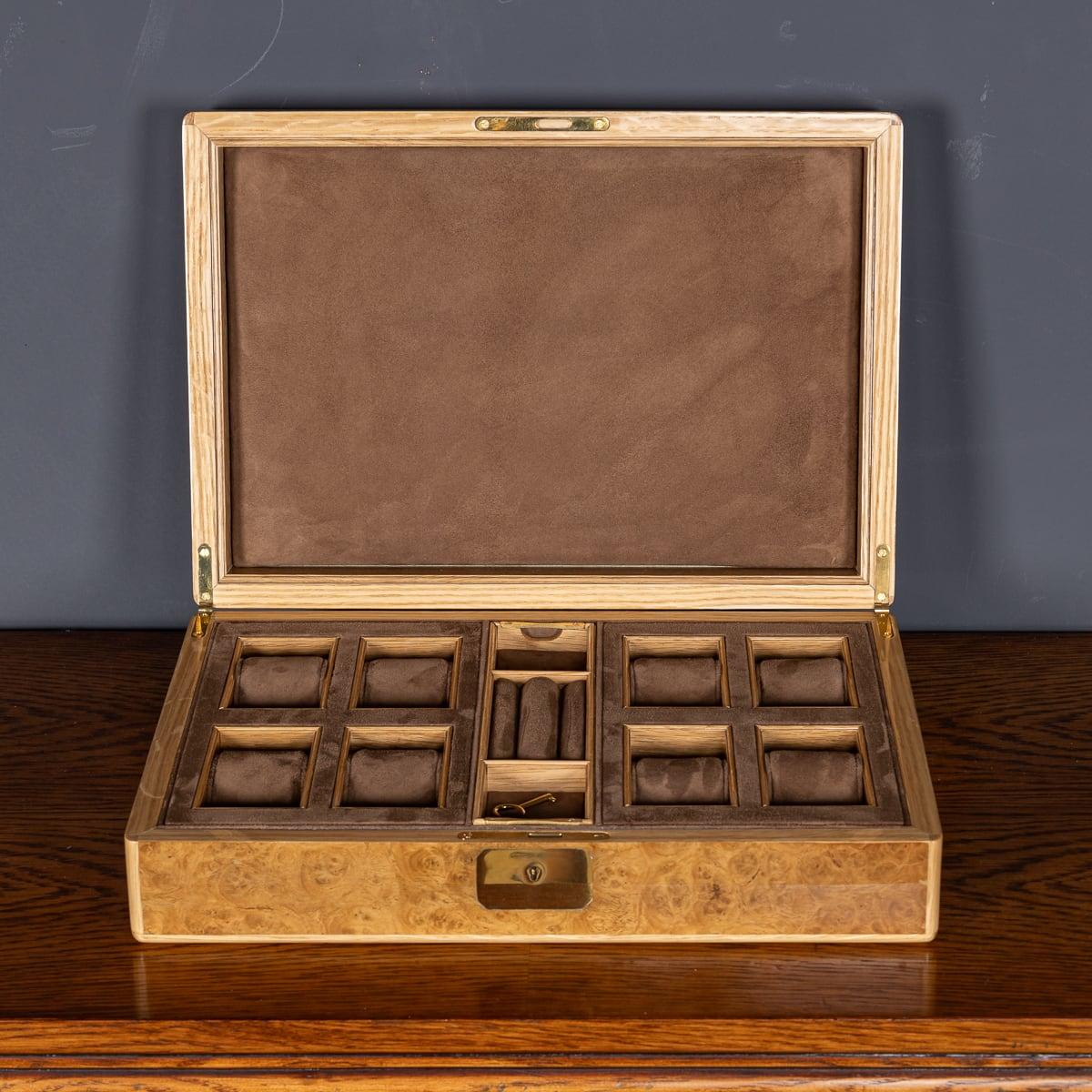Contemporary Watch & Jewellery Box Made In Pollard Oak For Sale 2