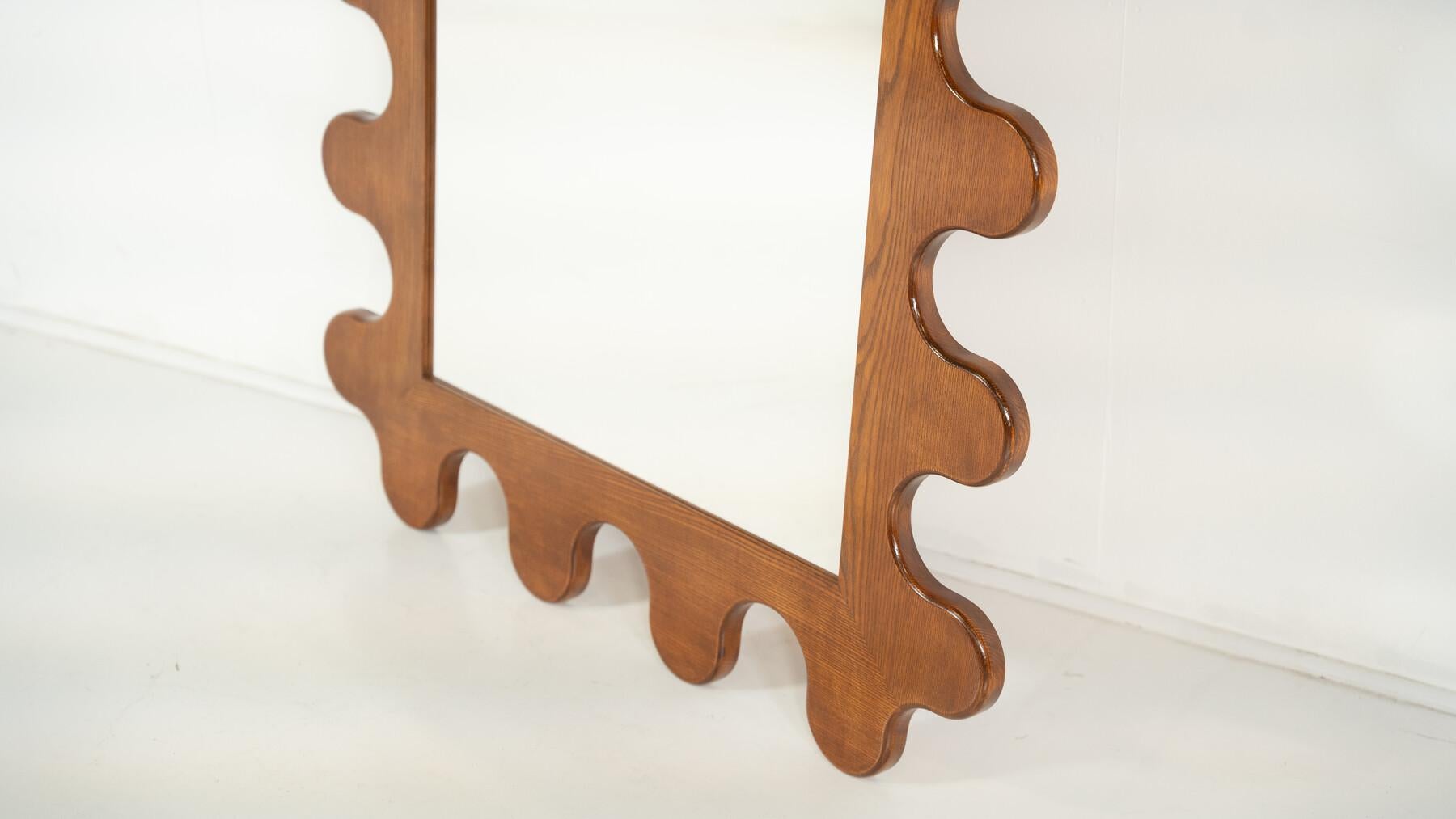 XXIe siècle et contemporain Miroir à vagues, Contemporary, Wood, Italy en vente