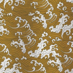 Contemporary Waves Silk Panel