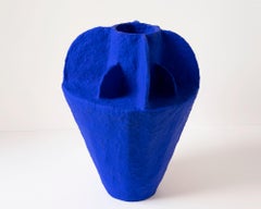 Contemporary Wedge Vessel in Paper Pulp and Pigment