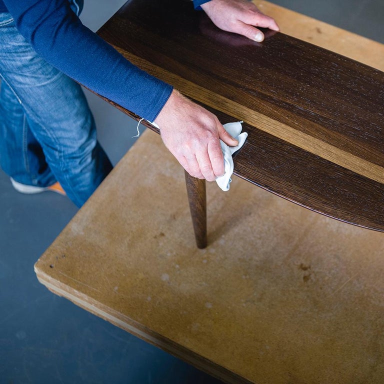 Contemporary Wenge And Oak Wood Bench By German Master Carpenter A