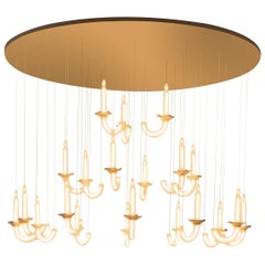 Contemporary "Wersailles 21" Chandelier in Handmade Limoges Porcelain