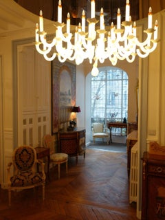 Contemporary "Wersailles Fleur" Chandelier in Handmade Limoges Porcelain
