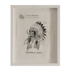 Contemporary Wes Lang Ink on Paper Artwork "Tunder-Road" Chateau Marmont, 2012