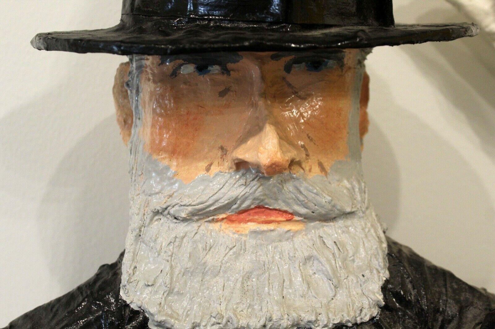 Contemporary Whimsical Mike Leaf The Messiah, Bob Dylan & The Rebbe Paper Mache For Sale 2