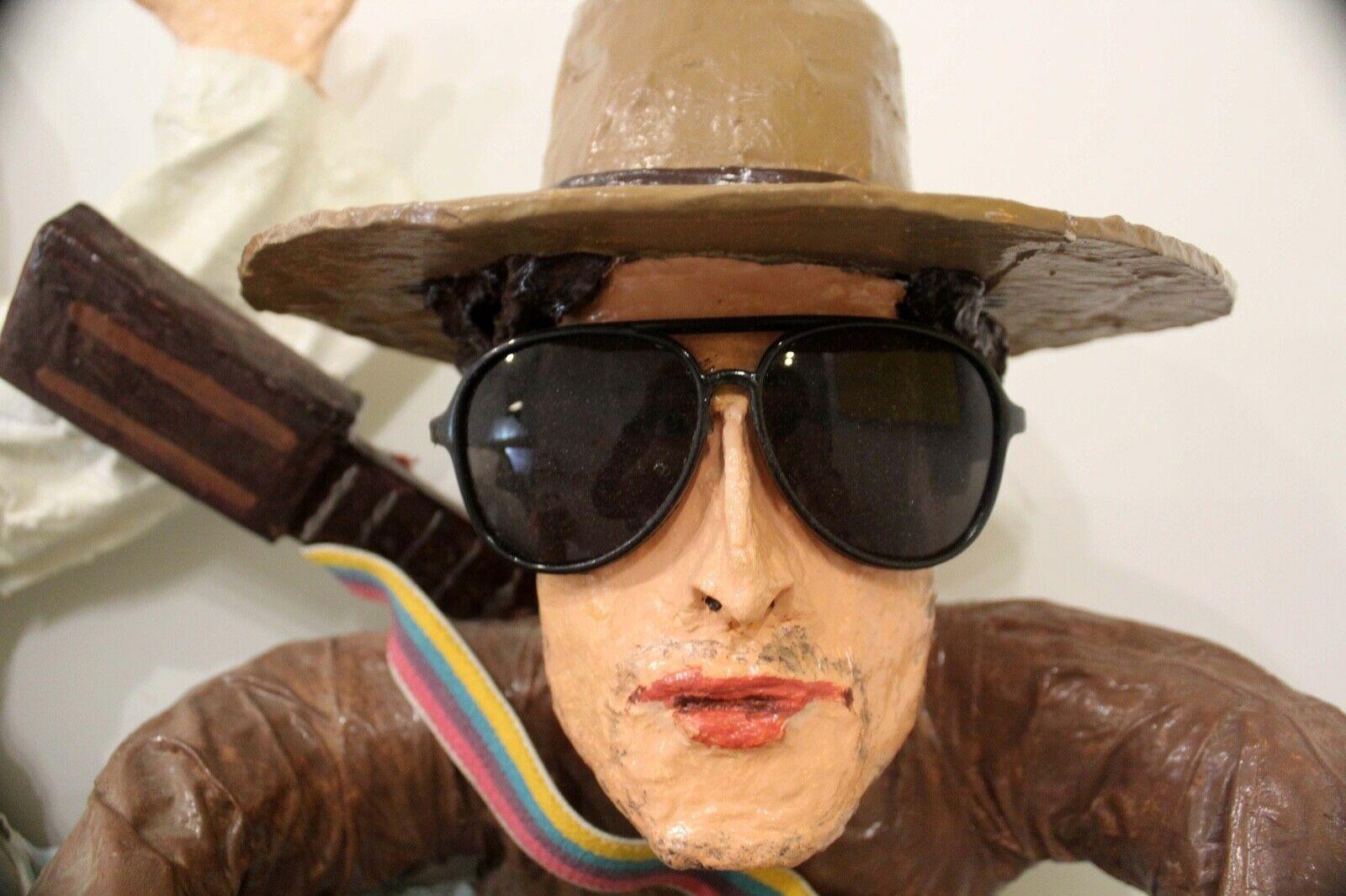 Contemporary Whimsical Mike Leaf The Messiah, Bob Dylan & The Rebbe Paper Mache For Sale 4