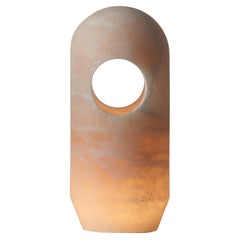 Contemporary White Alabaster Table Lamp Handcrafted Zuloa by J. Linacisoro Contemporary White Alabaster Table Lamp Handcrafted Zuloa by J. Linacisoro