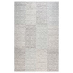 Contemporary White and Gray Flat-Weave Wool Rug von Doris Leslie Blau