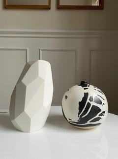 White Angular Slant Vase, Limited Edition, Denmark, 2021