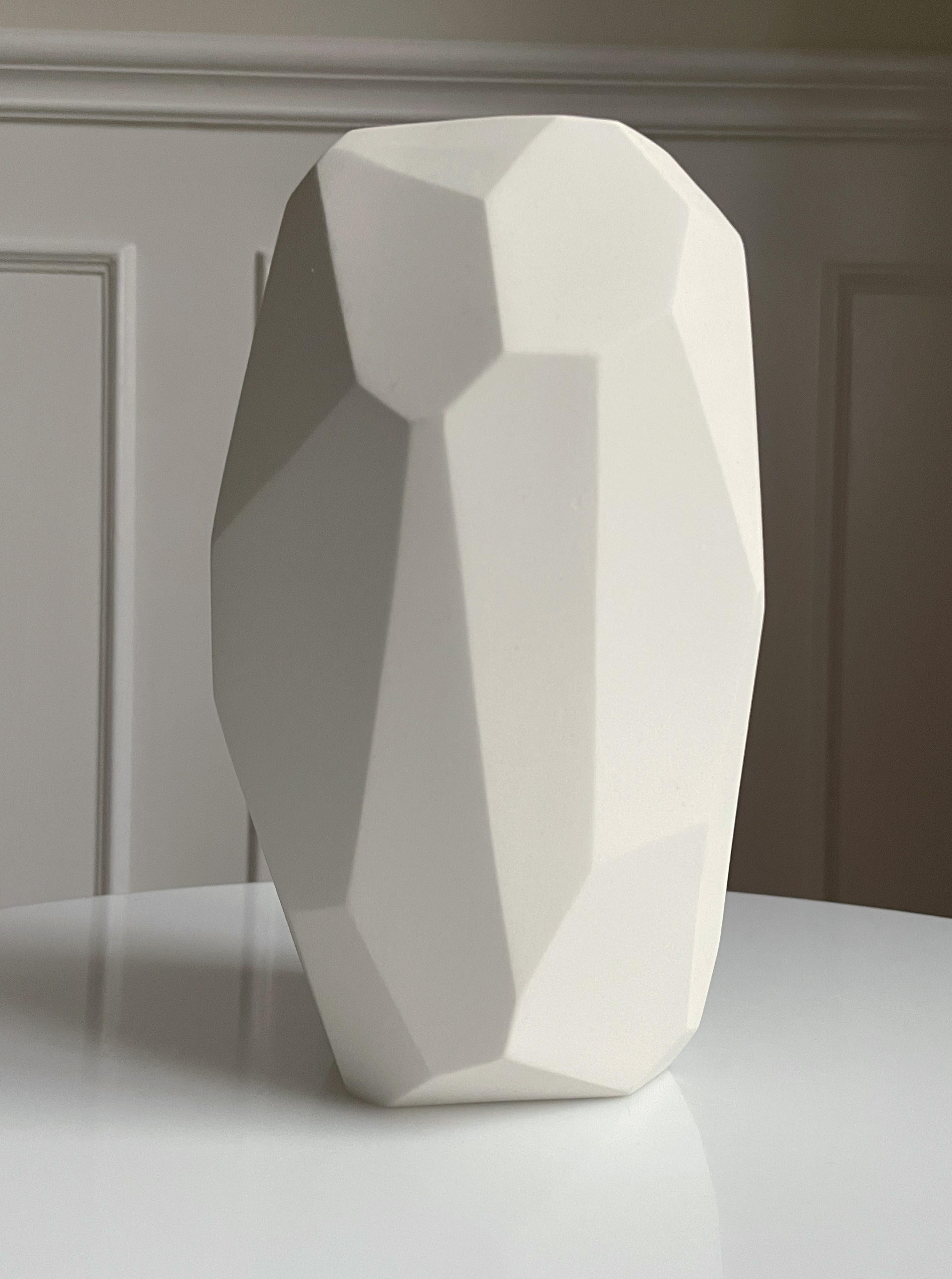 White Angular Slant Vase, Limited Edition, Denmark, 2021 For Sale 1
