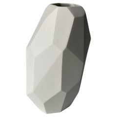 Contemporary White Angular Slant Vase, Limited Edition, Denmark, 2021
