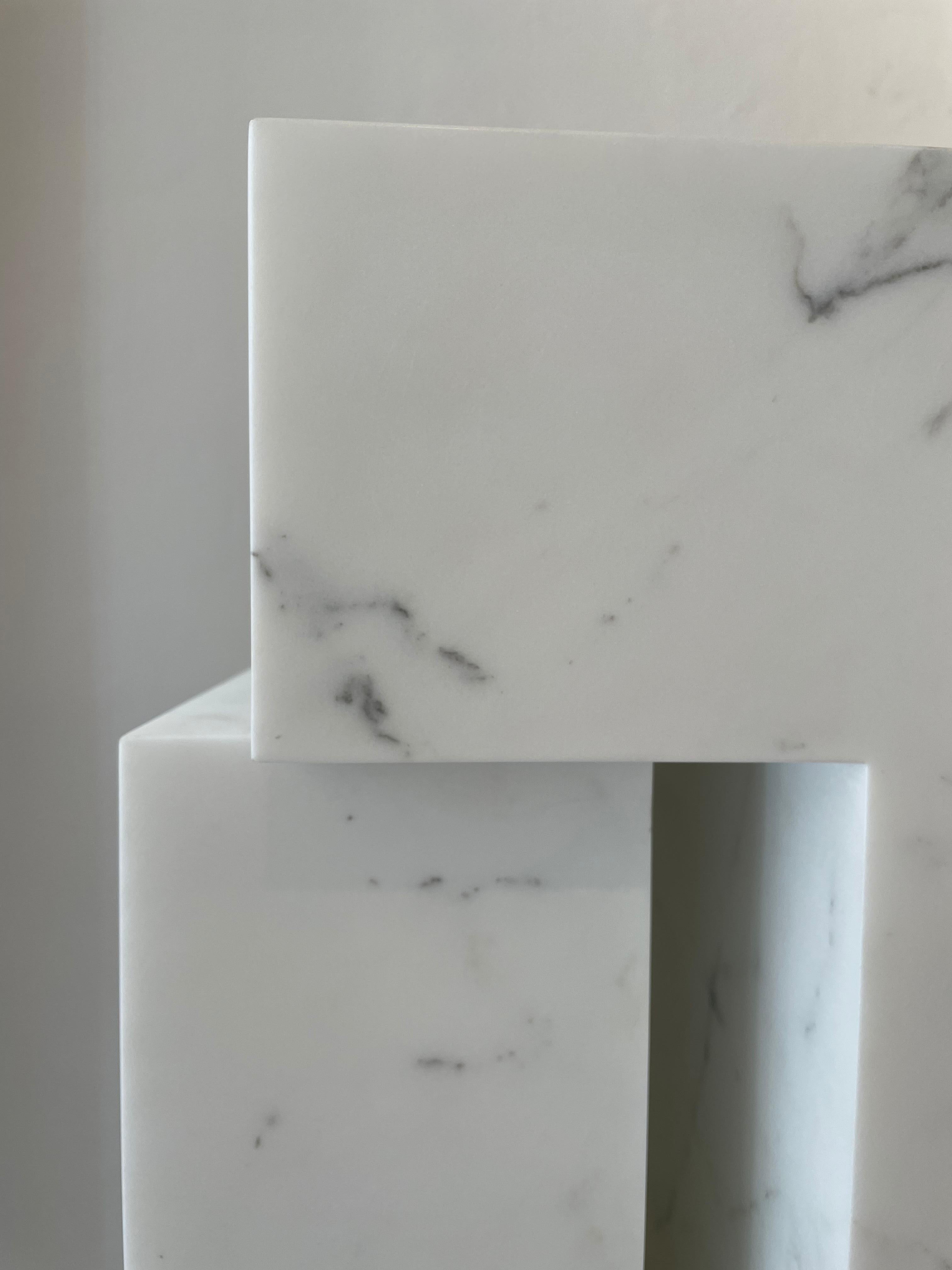 Belgian Contemporary White Carrara Marble Sculpture by Pieter Van Loocke, Belgium