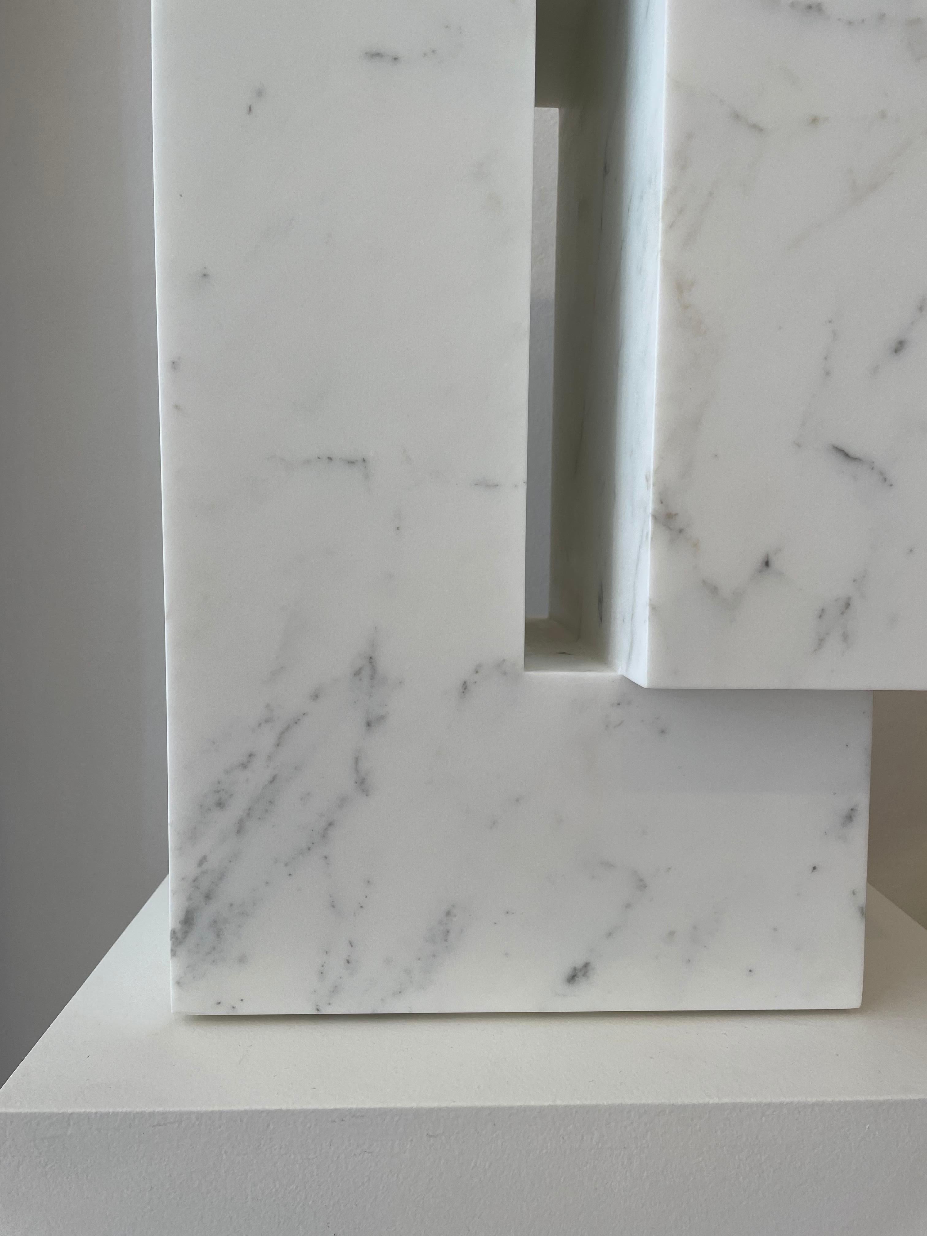 Contemporary White Carrara Marble Sculpture by Pieter Van Loocke, Belgium In New Condition In Brussels, BE