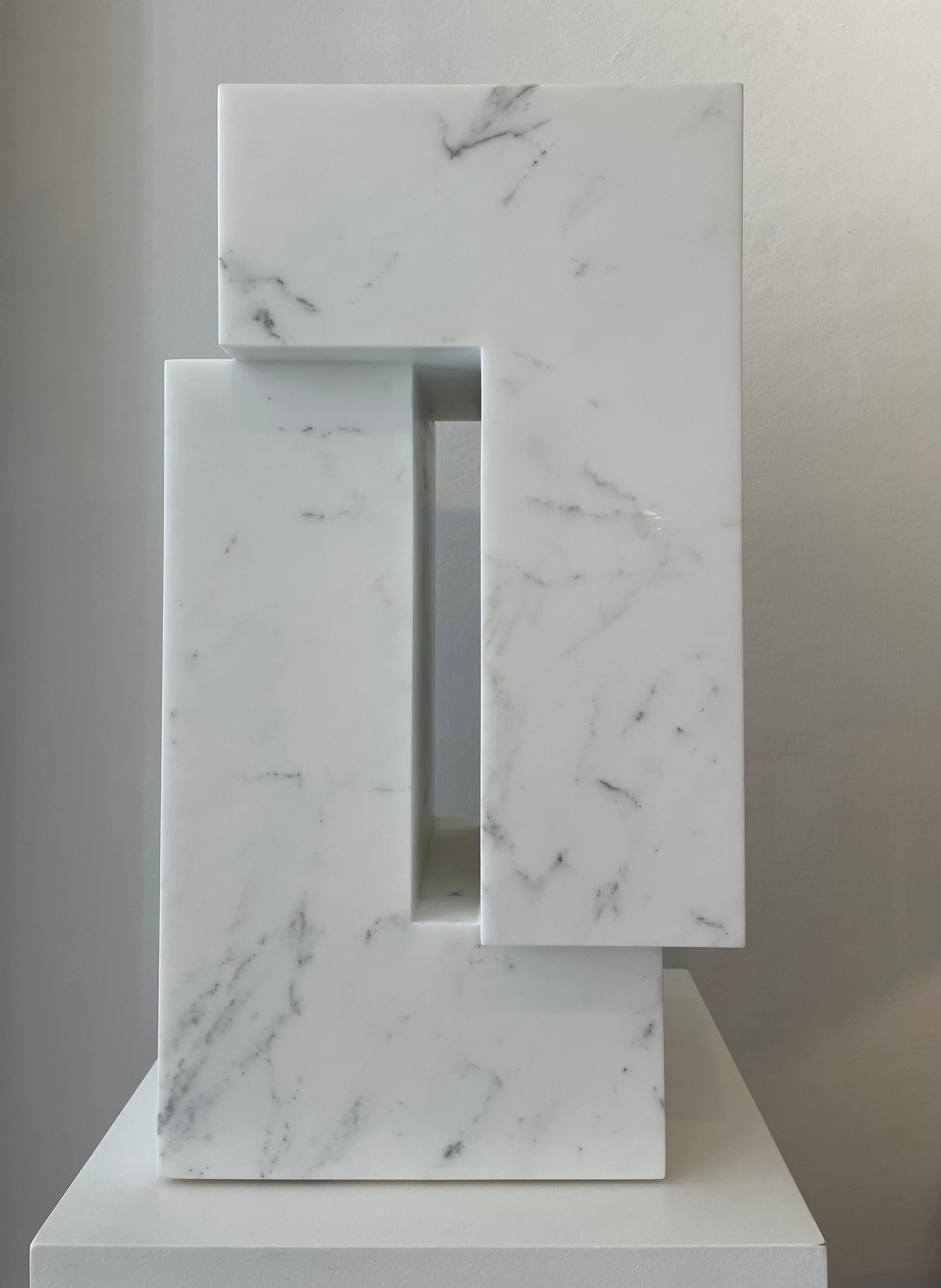 Contemporary White Carrara Marble Sculpture by Pieter Van Loocke, Belgium 1