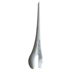Contemporary White Carrara Marble Soft Shaped Us ii Sculpture by Tom Jablin