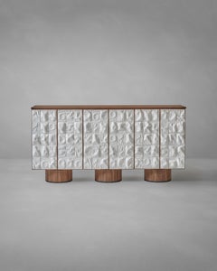 Contemporary White Ceramic Tiles Sideboard / Cabinet by Rem Atelier, Netherland