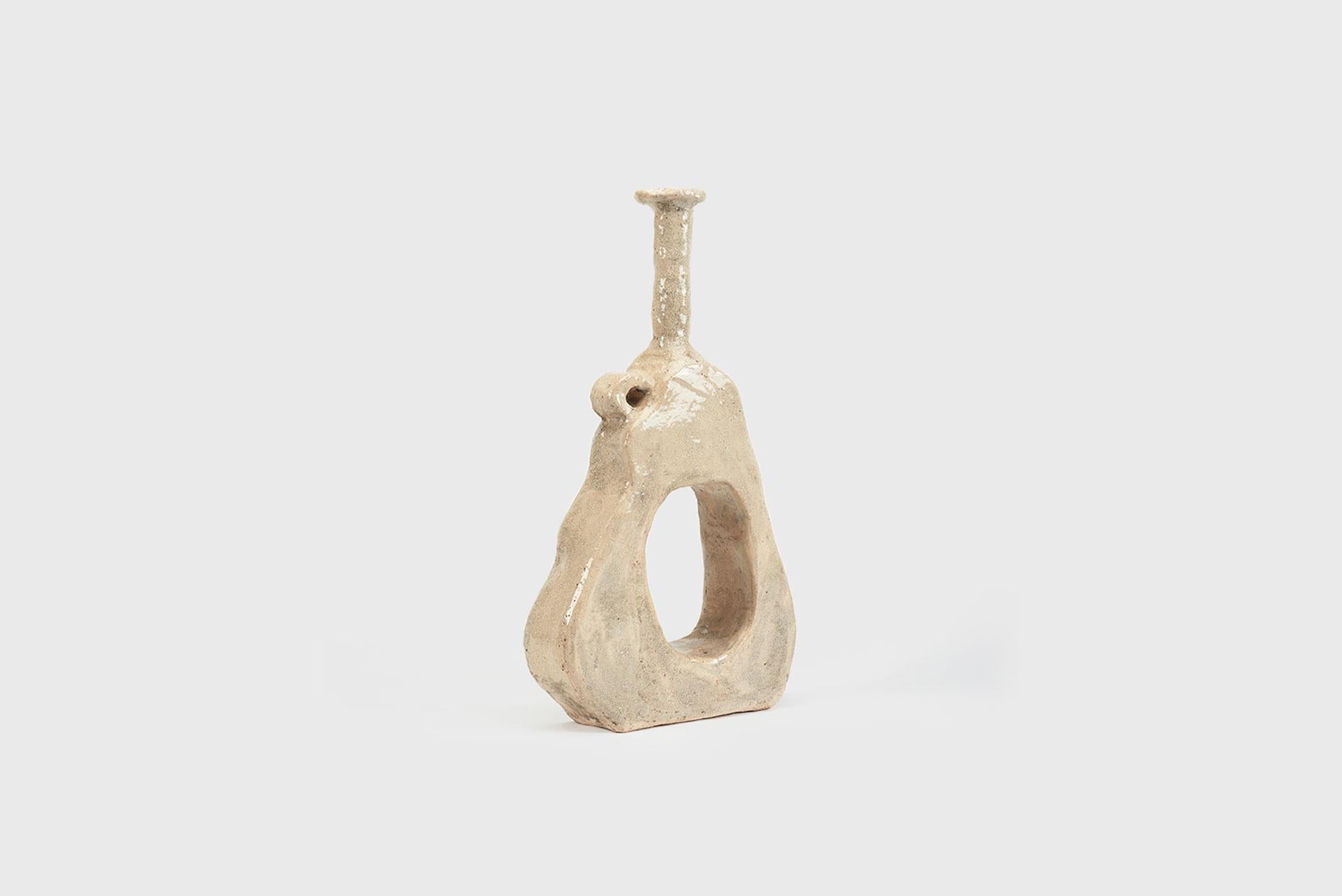 Olandese Vaso contemporaneo in ceramica bianca modello 