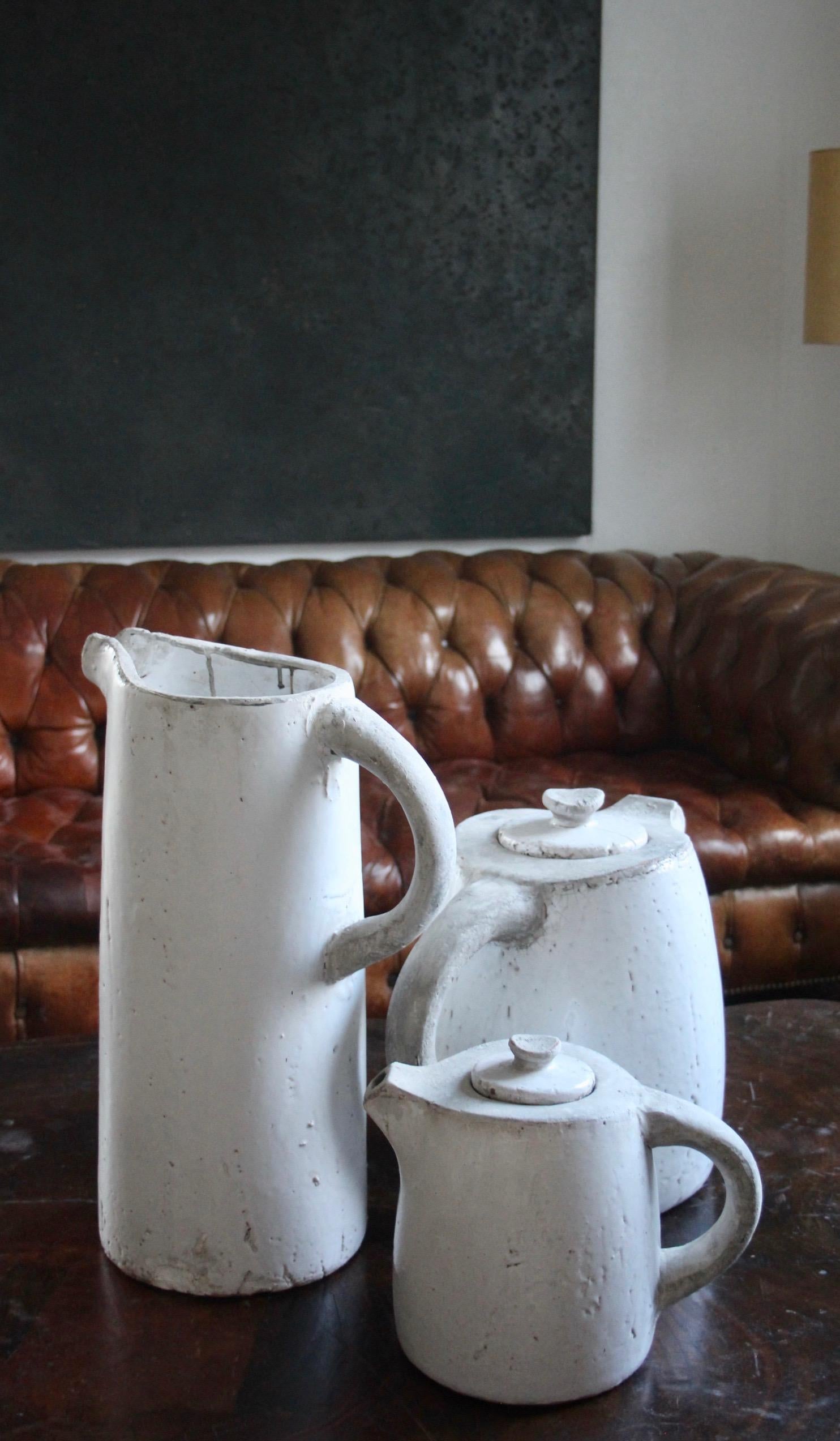 Set de vases contemporains en céramique blanche 4