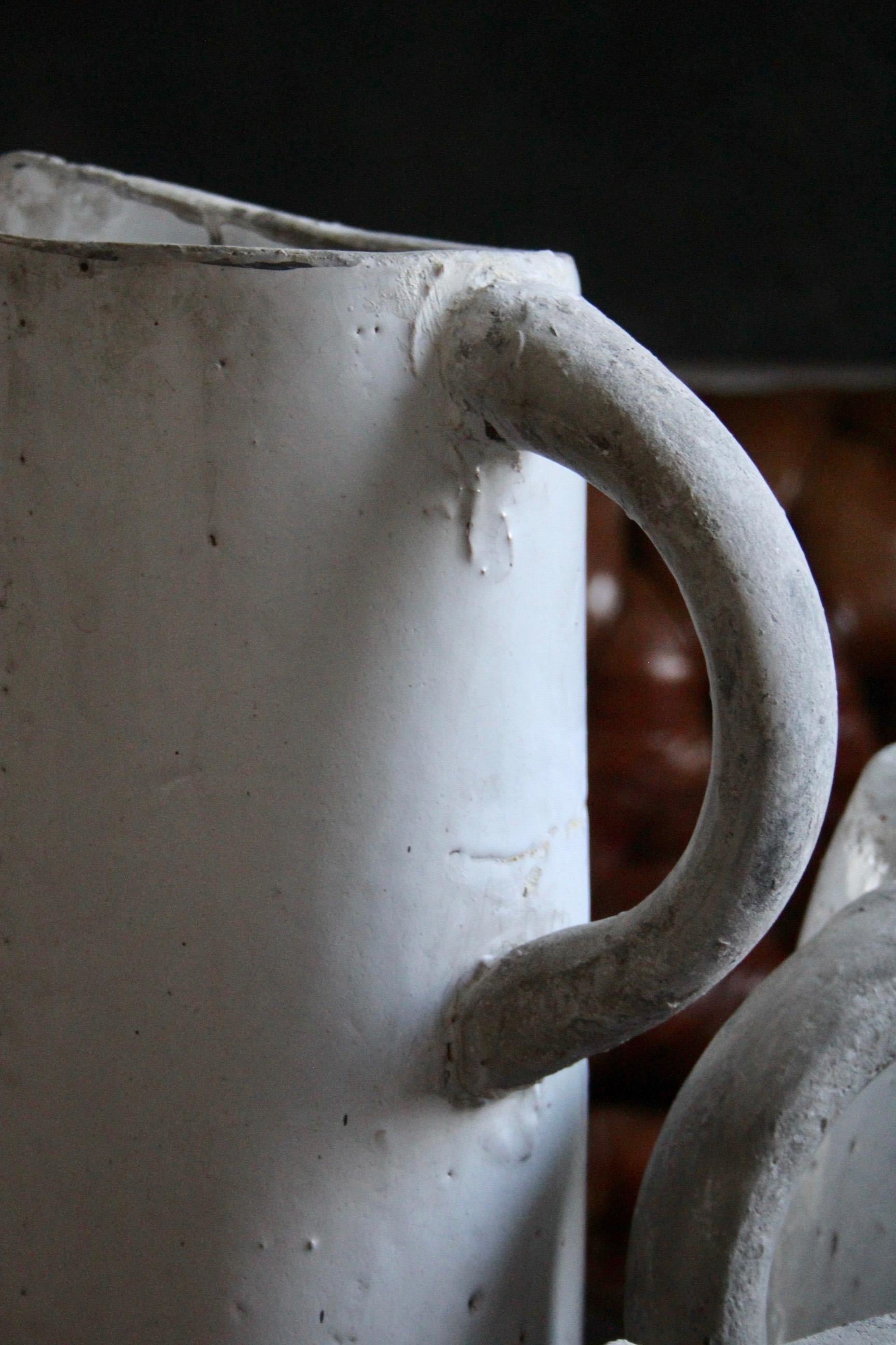 Set de vases contemporains en céramique blanche 6