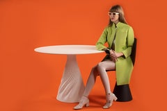 Contemporary White Dining Table, Additive Manufacturing in Biopolymers, Italy