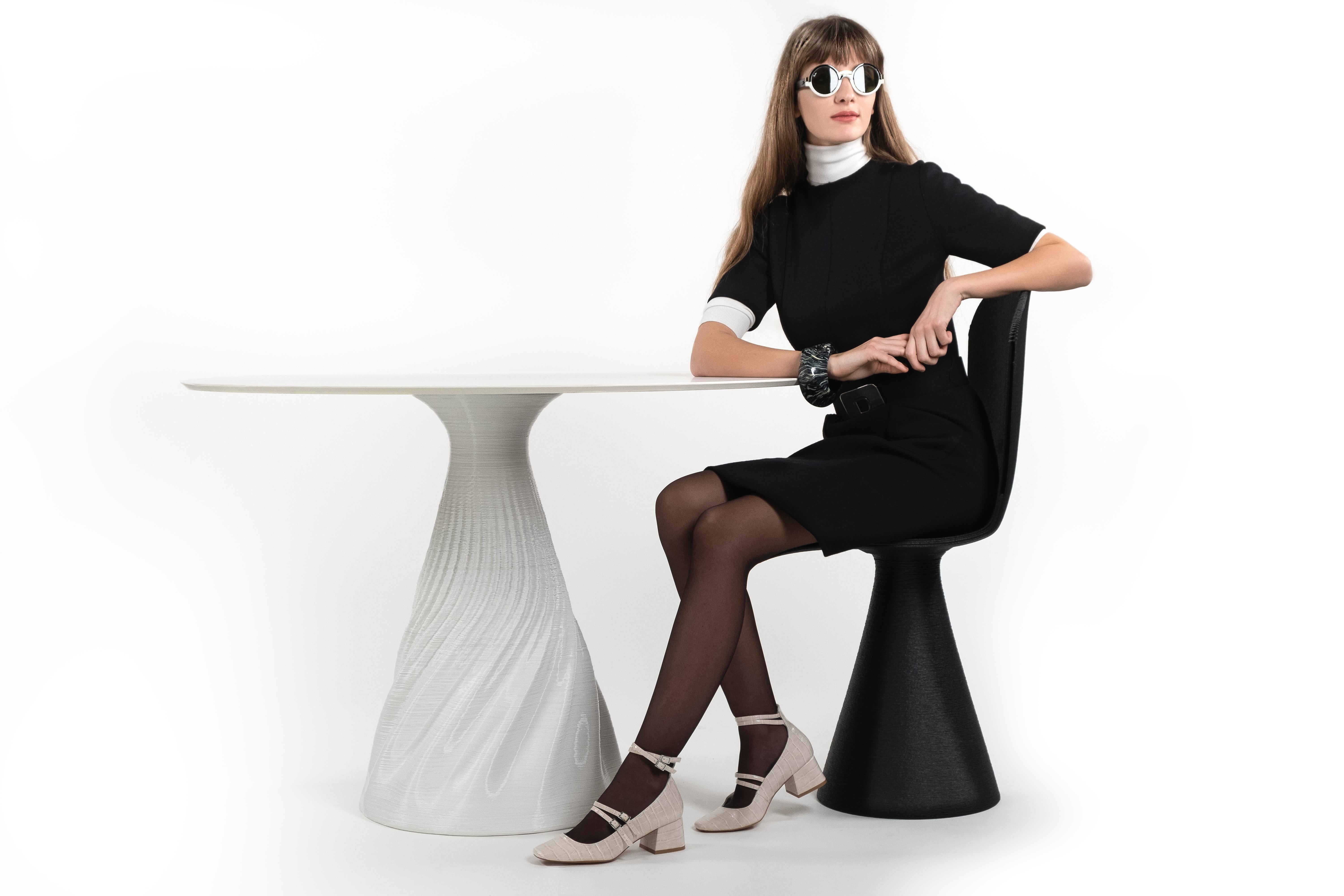 Other Contemporary white dining table, additive manufacturing in biopolymers, Italy For Sale