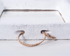 Contemporary White Enamel Ceramic Mirror by Frederic Bourdiec