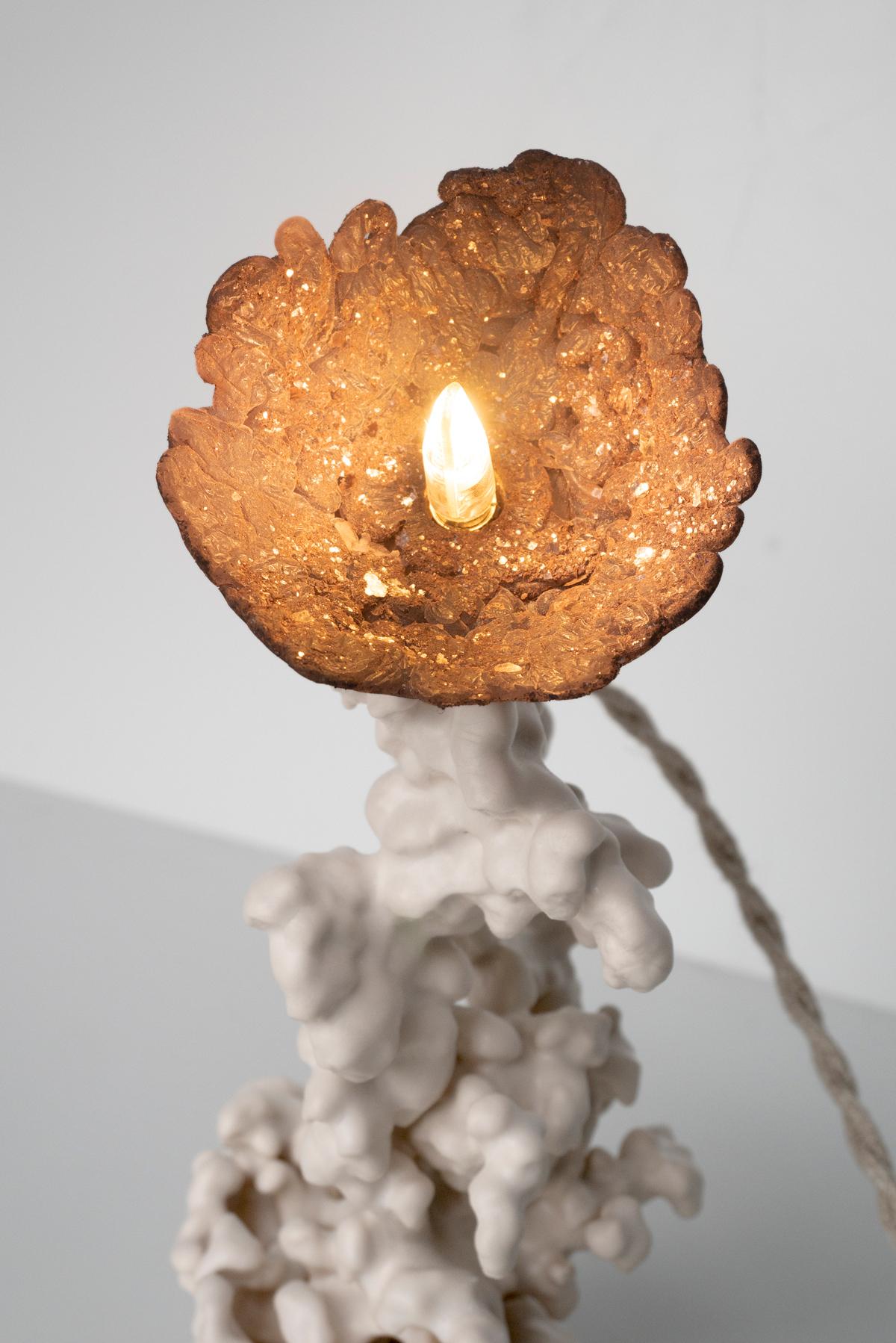 Contemporary white Epimorph lamp - Selenite by Elissa Lacoste In New Condition For Sale In 1204, CH