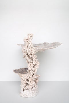 Contemporary weißer Epimorph Beistelltisch - Selenite by Elissa Lacoste