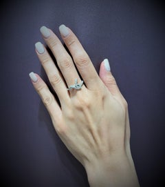 Rosior Diamond "Snake" Ring set in White Gold