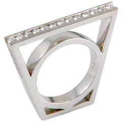 Contemporary White Gold Ring with 1.15 Carat in Diamonds