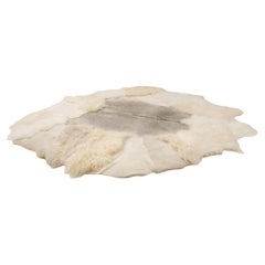 Contemporary White Grey Sheep skin customisable